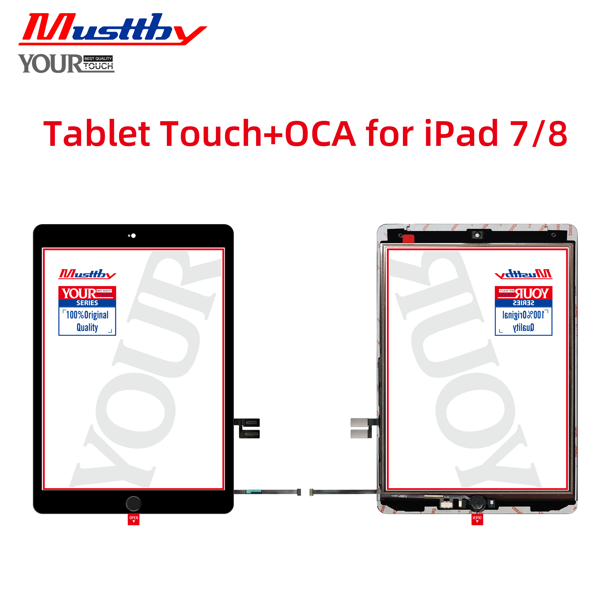 Сенсорная панель iPad 8-gen (2020) A2270/A2428/A2429/A2430 Black + OCA Musttby YourTouch Original