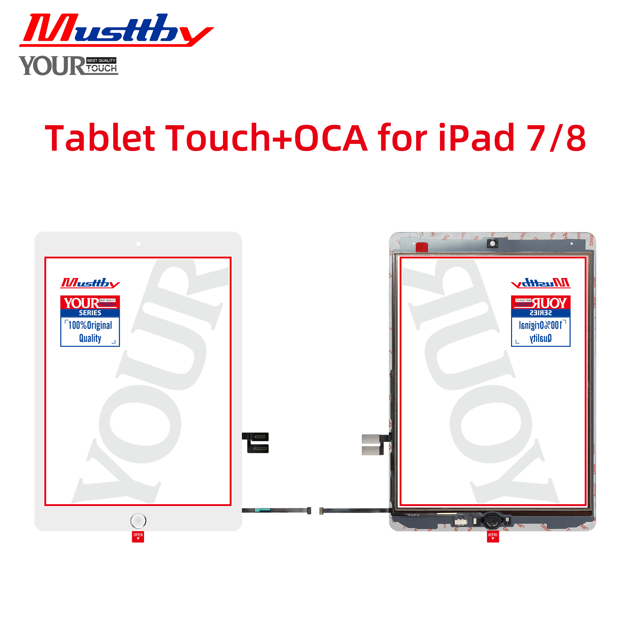 Сенсорная панель iPad 7-gen (2019) A2197/A2200/A2198 White + OCA Musttby Your Touch Original