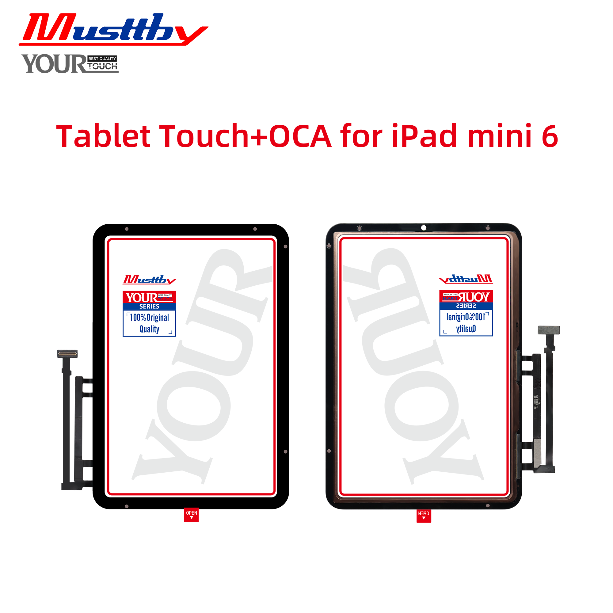 Сенсорная панель iPad mini 6-gen (2021) A2567/A2568/A2569 Black + OCA Musttby YourTouch Original